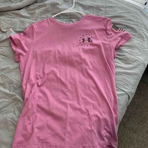 Under Armour ladies pink freedom shirt
